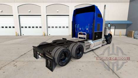 La peau de Noir et de Bleu sur le camion Kenwort pour American Truck Simulator