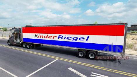 La peau Kinder Riegel sur la remorque pour American Truck Simulator
