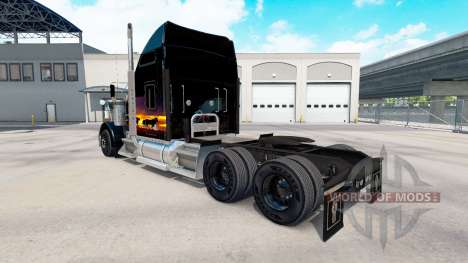 La peau Coucher de soleil sur le camion Kenworth pour American Truck Simulator
