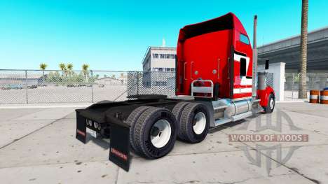 Haut Rot und Weiß auf dem truck-Kenworth W900 für American Truck Simulator