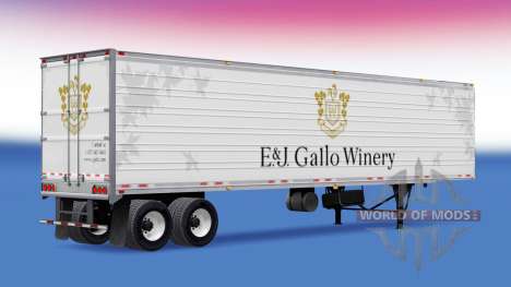Haut, die E&J Gallo Winery, die auf dem Anhänger für American Truck Simulator