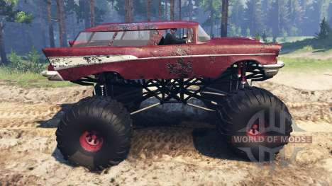 Chevrolet Bel Air Wagon 1957 [monster] pour Spin Tires