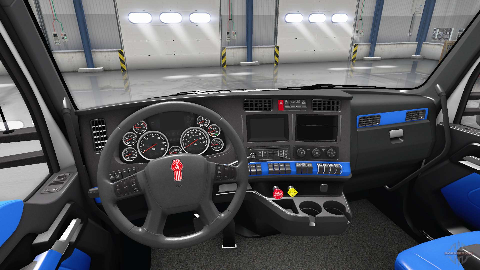 Blaue Kenworth T680 Innenraum Fur American Truck Simulator