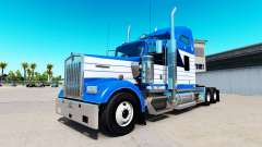 De la peau Blanchir de Transport sur camion Kenworth W900 pour American Truck Simulator