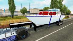 Der Anhänger mit dem Boot für Euro Truck Simulator 2