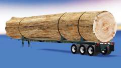 Semi-trailer mit einer Belastung von Baumstamm für American Truck Simulator