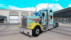 Haut-Z-Streifen-Multicolor-truck Kenworth W900 für American Truck Simulator