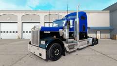 La peau de Noir et de Bleu sur le camion Kenworth W900 pour American Truck Simulator