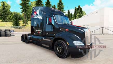 La peau de The Witcher Wild Hunt sur le tracteur Peterbilt pour American Truck Simulator