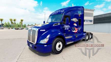 La peau Broncos sur tracteur Kenworth pour American Truck Simulator