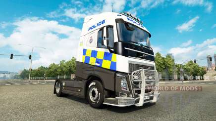 Polizei skin für den Volvo truck für Euro Truck Simulator 2