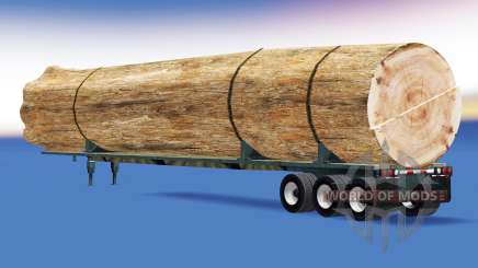 Semi-remorque avec une charge de tronc d'arbre pour American Truck Simulator