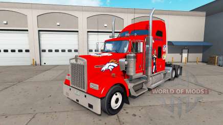La peau Broncos de Denver sur le camion Kenworth W900 pour American Truck Simulator