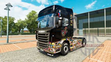 La peau Autocollant Bombe sur camion Scania pour Euro Truck Simulator 2