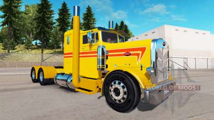 Jaune Personnalisé de la peau pour le camion Peterbilt 351 pour American Truck Simulator