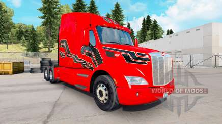 La peau de Carbone Insertions sur le tracteur Peterbilt pour American Truck Simulator