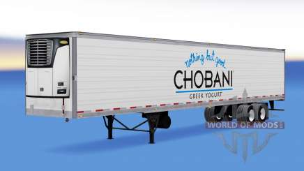 Chobani Haut auf der reefer-trailer für American Truck Simulator