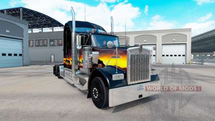 La peau Coucher de soleil sur le camion Kenworth W900 pour American Truck Simulator
