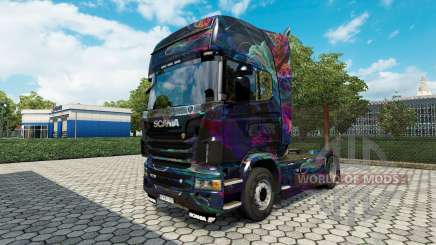 Die Fractal-Flame-skin für den Scania truck für Euro Truck Simulator 2