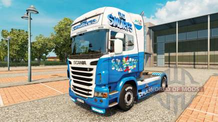 Les schtroumpfs de la peau pour Scania camion pour Euro Truck Simulator 2