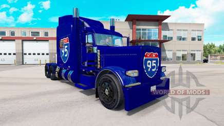 Haut der Interstate 95 Peterbilt 389-LKW für American Truck Simulator