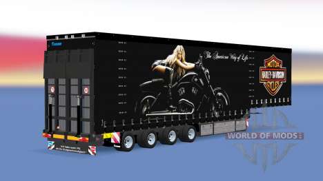 Vier-Achs-Vorhang-semi-trailer v1.1.1 für American Truck Simulator