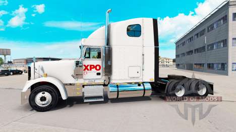 La peau XPO Logistics sur le camion Freightliner pour American Truck Simulator