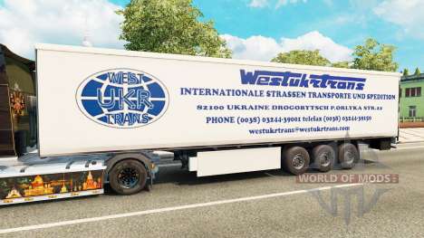 L'Ouest Camion Trans peau pour remorque pour Euro Truck Simulator 2