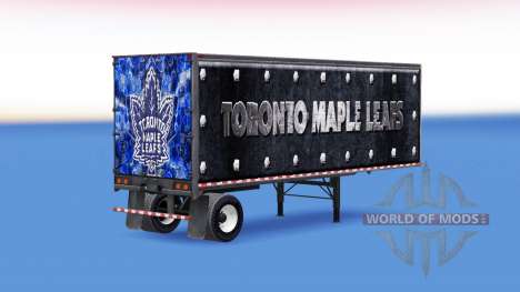 Haut Toronto Maple Leafs auf dem Anhänger für American Truck Simulator