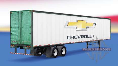 La peau de Chevrolet sur la remorque pour American Truck Simulator