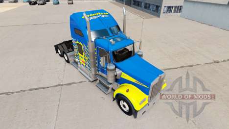 Haut Goodyear Racing truck Kenworth W900 für American Truck Simulator