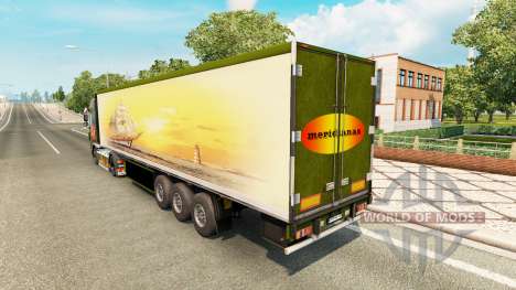 La peau Meridianas sur la remorque pour Euro Truck Simulator 2