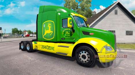 La peau de John Deere tracteur Peterbilt pour American Truck Simulator