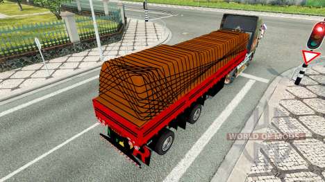 Flachbett-Auflieger mit Ladung für Euro Truck Simulator 2