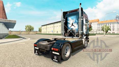 La peau MJBulls sur tracteur Scania pour Euro Truck Simulator 2