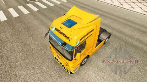 La peau Trans Europe sur camion Mercedes-Benz pour Euro Truck Simulator 2