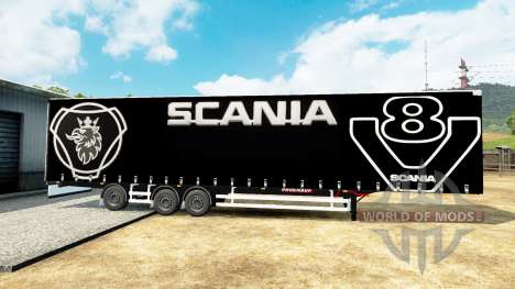 Rideau semi-remorque Scania V8 pour Euro Truck Simulator 2