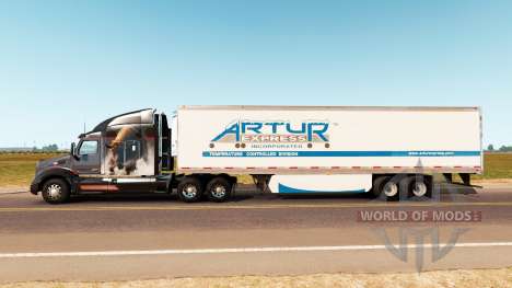 La peau Artur Exprimer sur la remorque pour American Truck Simulator