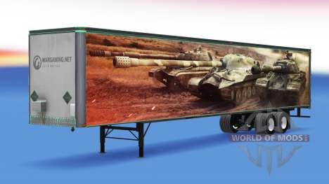 La peau de World of Tanks sur la remorque pour American Truck Simulator