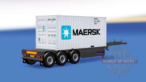 Semi-trailer mit 20-Pfund-container v2.0 für American Truck Simulator