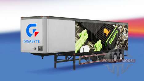Haut Gigabyte auf einen Vorhang semi-trailer für American Truck Simulator