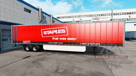 Haut Staples Inc. auf dem Anhänger für American Truck Simulator