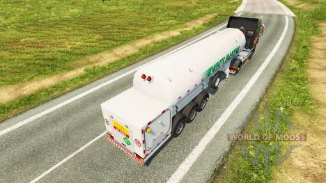 La semi-remorque-citerne Blanc Martins pour Euro Truck Simulator 2