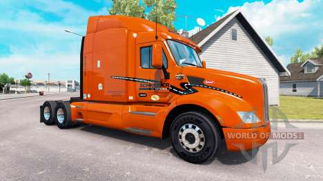 La peau Schneider National sur camion Peterbilt pour American Truck Simulator