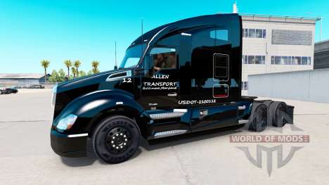 Allen Transport-skin für die Kenworth-Zugmaschin für American Truck Simulator