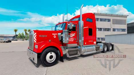 Heartland Express de la peau [rouge] camion Kenw pour American Truck Simulator