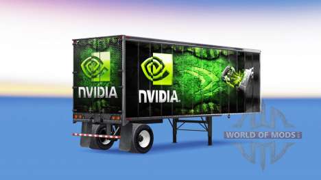 Skins ATi Radeon & Nvidia GeForce auf dem Anhäng für American Truck Simulator
