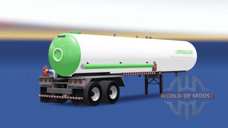 Haut Praxair Kraftstoff-semi-trailer für American Truck Simulator