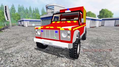 Land Rover Defender 110 Pickup sapeurs-pompiers pour Farming Simulator 2015