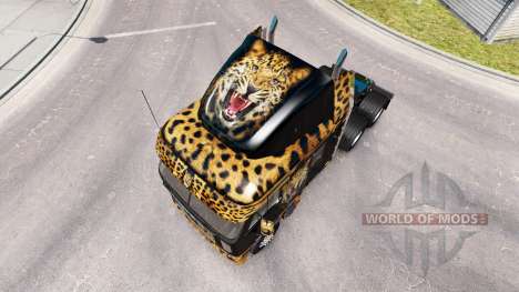 La peau de Jaguar sur le camion Freightliner Arg pour American Truck Simulator